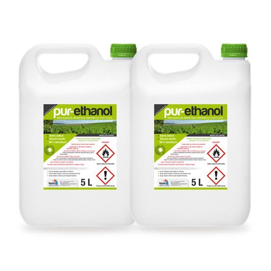 Bioéthanol pour cheminée 10 L – 2 bidons de 5 L