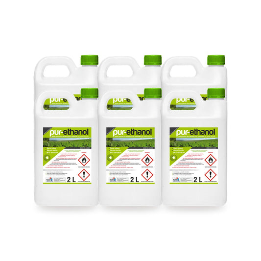 Bioéthanol pour cheminée 12 L – 6 bidons de 2 L