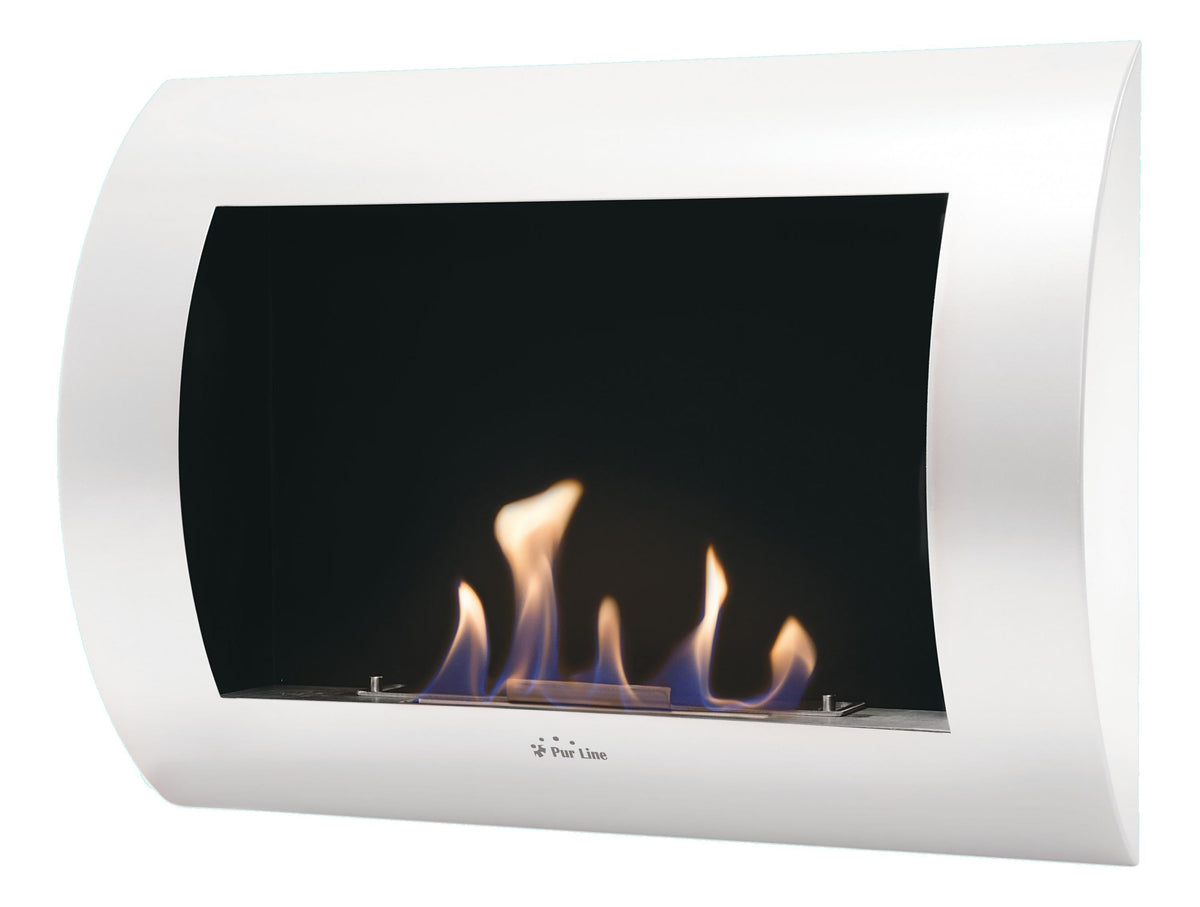 Cheminée bioéthanol murale Inox Classic blanche